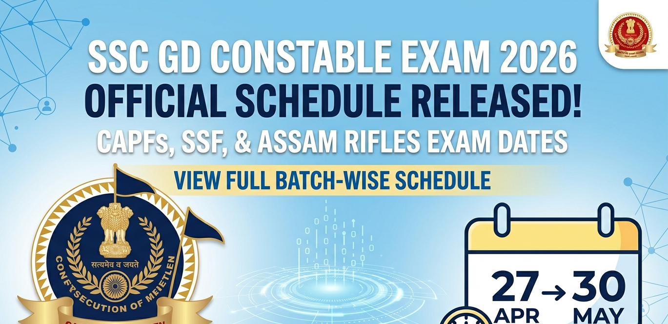SSC GD Exam Date 2026: Official Schedule Released for CAPFs, SSF, Assam Rifles